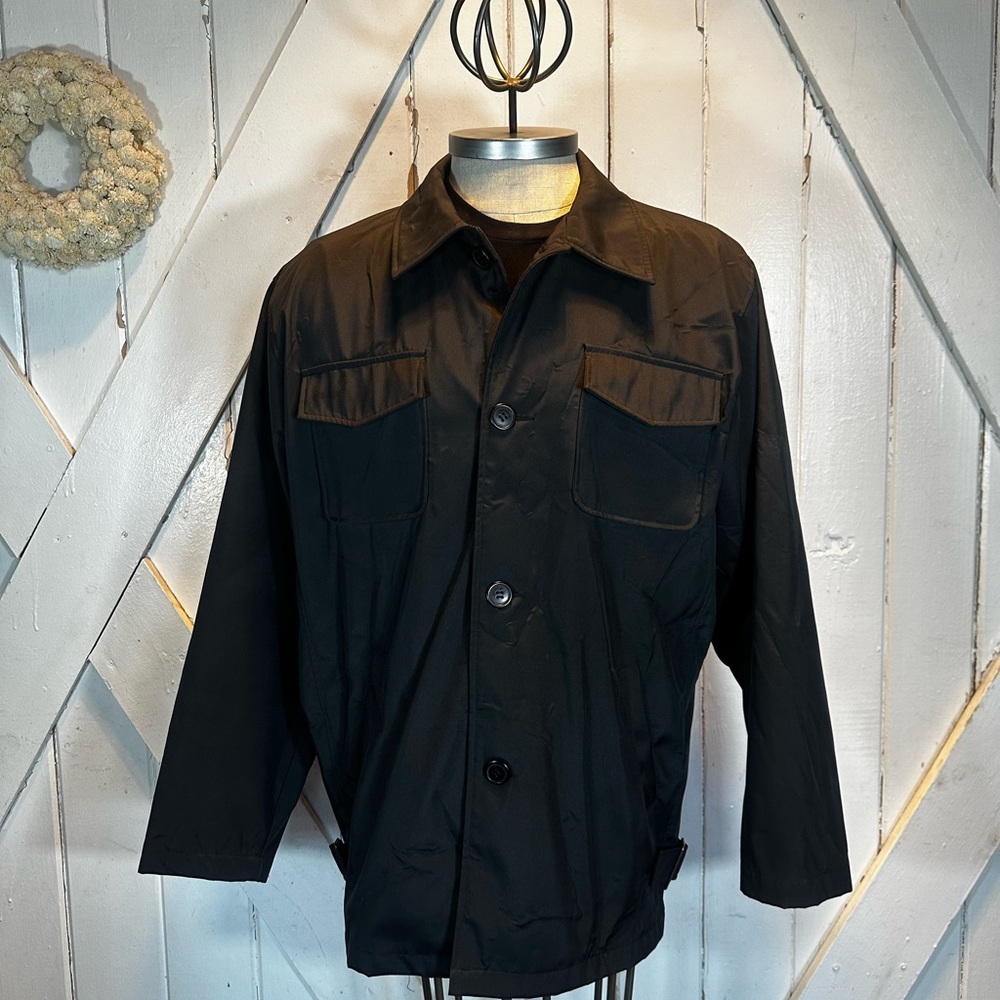 Men's Black microfiber nylon Jacket by Kenneth Cole XL